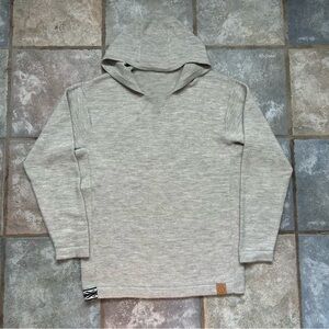 Paka Unisex Royal  Alpaca Handmade Sweater Hoodie Pullover Grey Size L